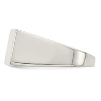 Sterling Silver 9x19mm Closed Back Signet Ring view 3