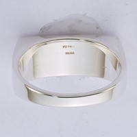 Sterling Silver 9x 19mm Closed Back Signet Ring view 4