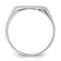Sterling Silver 14x 15mm Closed Back Signet Ring view 2