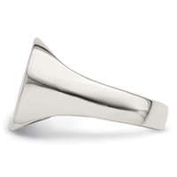 Sterling Silver 14x 15mm Closed Back Signet Ring view 3