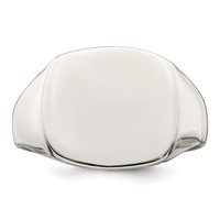 Sterling Silver 14x 15mm Closed Back Signet Ring view 5