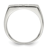 Sterling Silver Solid Dad Ring view 2