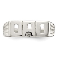 Sterling Silver Solid Dad Ring view 5