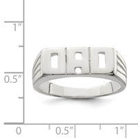 Sterling Silver Solid Dad Ring view 3