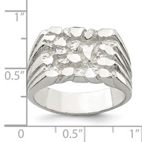 Sterling Silver Nugget Ring view 3