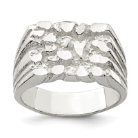 Sterling Silver Nugget Ring view 1