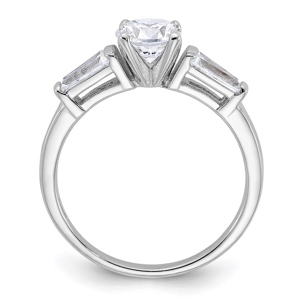 Sterling Silver Rhodium-plated CZ Ring (QR1273-7)