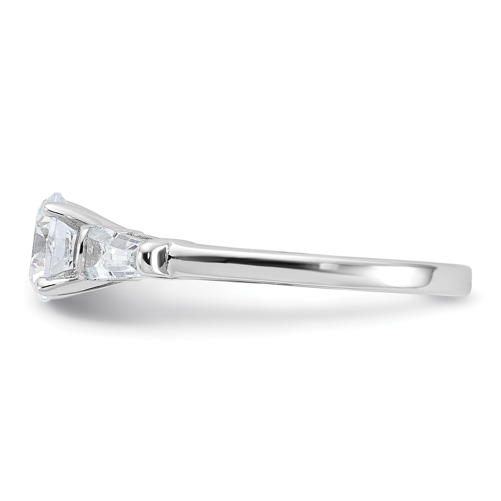Sterling Silver Rhodium-plated CZ Ring (QR1273-7)
