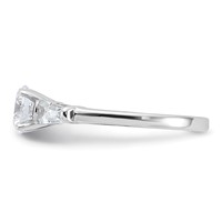 Sterling Silver Rhodium-plated CZ Ring view 4