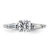 Sterling Silver Rhodium-plated CZ Ring view 5