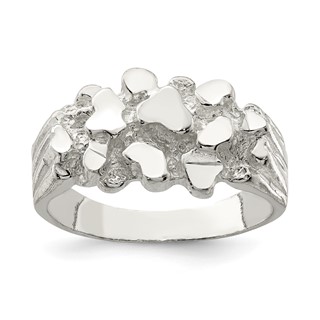 Sterling Silver Men's Nugget Ring