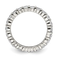 Sterling Silver Rhodium-plated CZ Band view 2