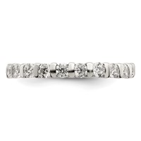 Sterling Silver Rhodium-plated CZ Band view 4