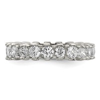 Sterling Silver Rhodium-plated CZ Eternity Band view 4
