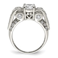 Sterling Silver Fancy CZ Ring view 2