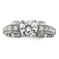 Sterling Silver Fancy CZ Ring view 5