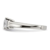 Sterling Silver Rhodium-plated CZ Ring view 4