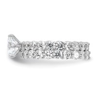 Sterling Silver Rhodium-plated CZ 2 Piece Wedding Set Ring view 3