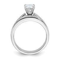 Sterling Silver Rhodium-plated 2-Piece CZ Wedding Set Ring, Size 6 view 2