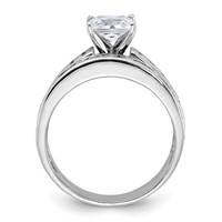 Sterling Silver Rhodium-plated 2-Piece CZ Wedding Set Ring view 2
