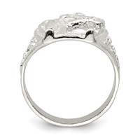 Sterling Silver Horseshoe Ring with Horse Head view 2