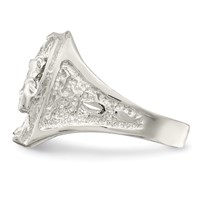 Sterling Silver Horseshoe Ring with Horse Head view 4