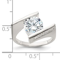 Sterling Silver CZ Ring view 4