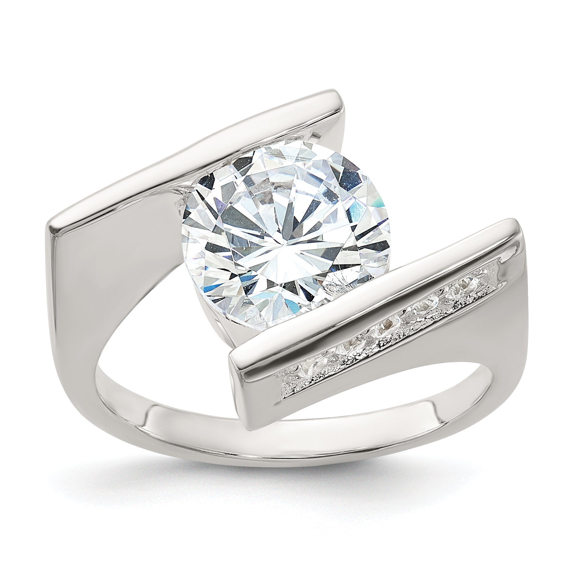 Sterling Silver CZ Ring (QR1355-6)