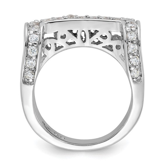 Sterling Silver Fancy CZ Ring