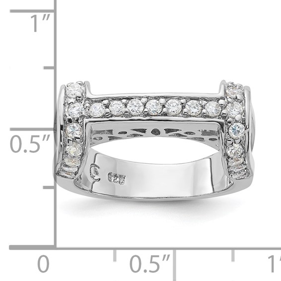 Sterling Silver Fancy CZ Ring