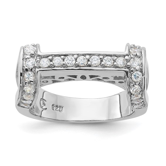 Sterling Silver Fancy CZ Ring