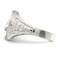 Sterling Silver Horseshoe with Horse Head Ring view 4