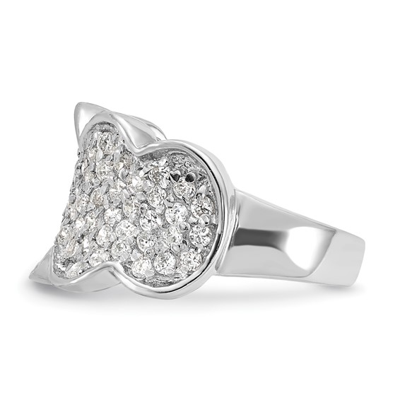 Sterling Silver Fancy CZ Cluster Ring