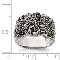 Sterling Silver Marcasite Ring view 4