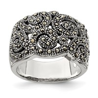 Sterling Silver Marcasite Ring view 1