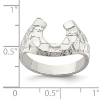 Sterling Silver Horseshoe Ring view 3