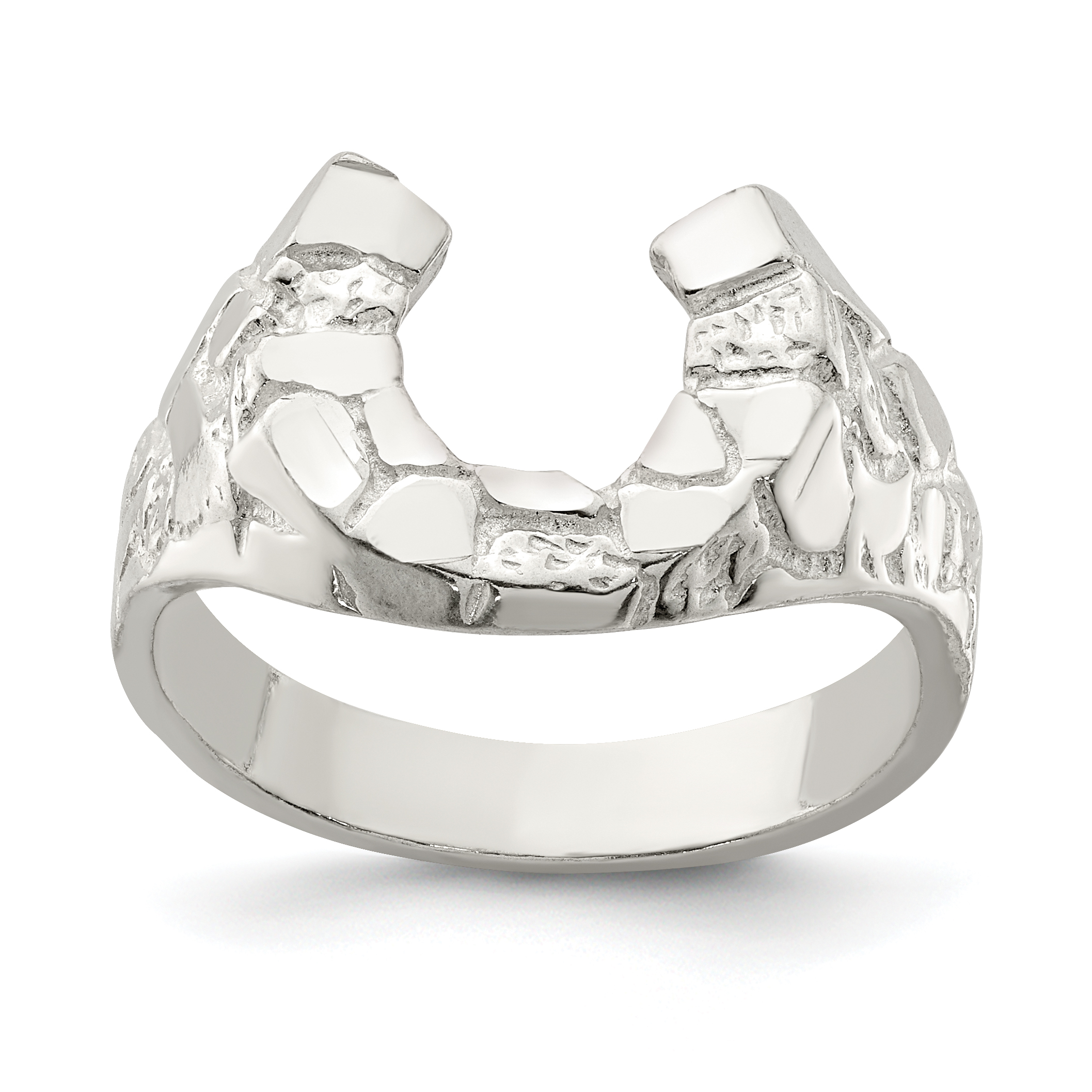 Sterling Silver Horseshoe Ring (QR145-10)