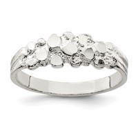 Sterling Silver Nugget Ring view 1