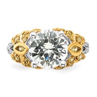 Sterling Silver & Gold-tone Vermeil Yellow & Clear CZ Ring view 5