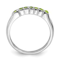 Sterling Silver Rhodium Peridot Ring view 2
