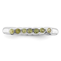 Sterling Silver Rhodium Peridot Ring view 5