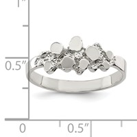 Sterling Silver Nugget Ring view 3