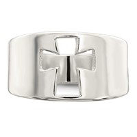 Sterling Silver Cross Cutout Ring view 5