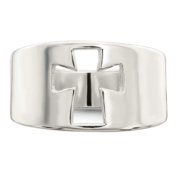 Sterling Silver Cross Cutout Ring