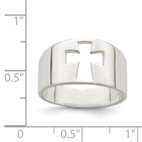Sterling Silver Cross Cutout Ring view 3