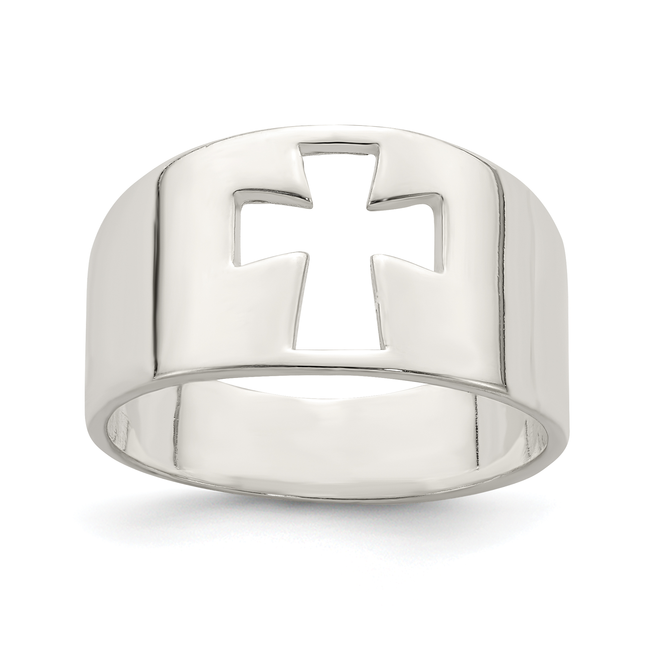 Sterling Silver Cross Cutout Ring (QR1523-6)
