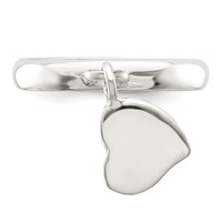 Sterling Silver Dangle Heart Ring view 5