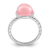 Sterling Silver Rose Quartz Ring view 2