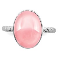 Sterling Silver Rose Quartz Ring view 5