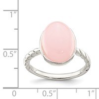 Sterling Silver Rose Quartz Ring view 3